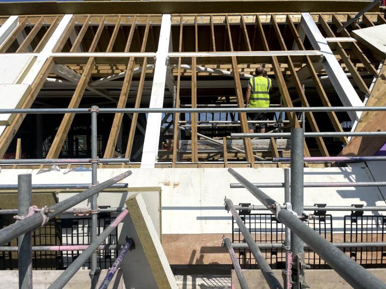 Roofing project mid-build getting ready for a non-combustible roofing system - Elliotts Premier Roofing